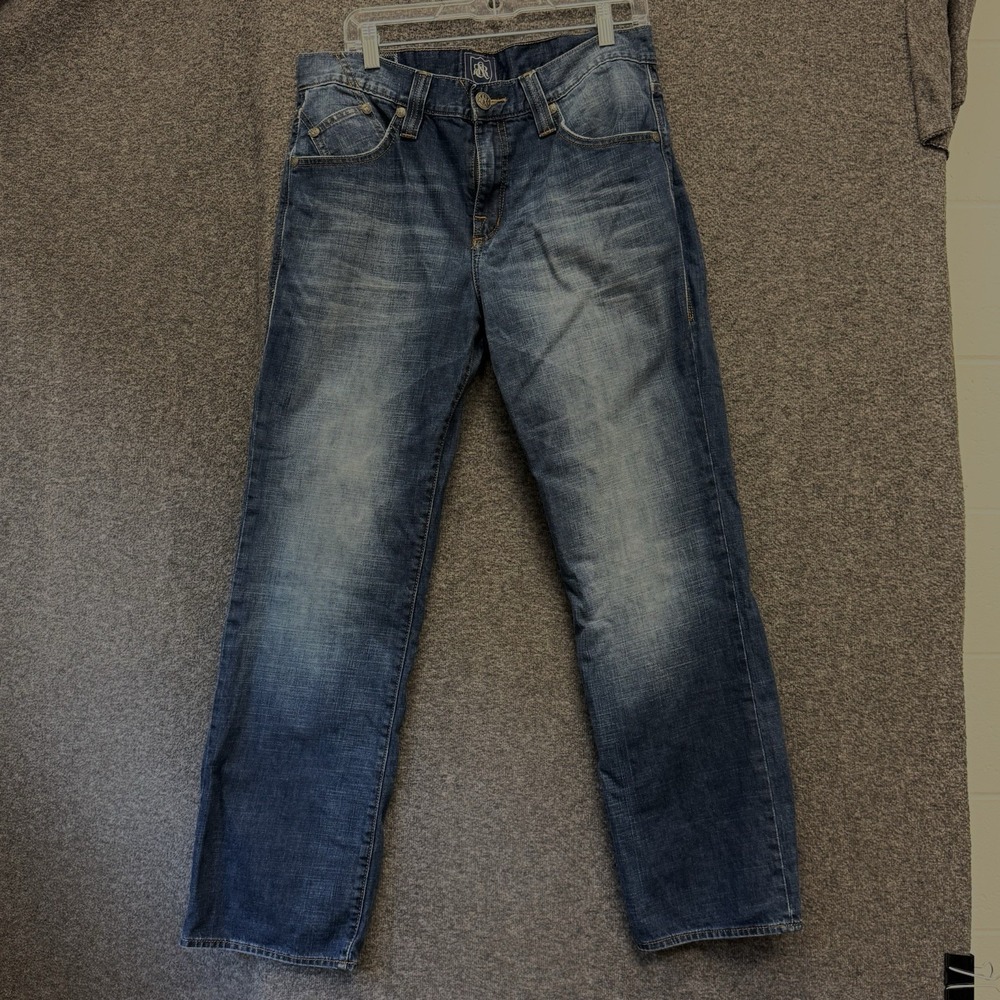 Rock Republic Jeans Mens 34x30 Blue NEIL Straight Fit Dark Wash Denim